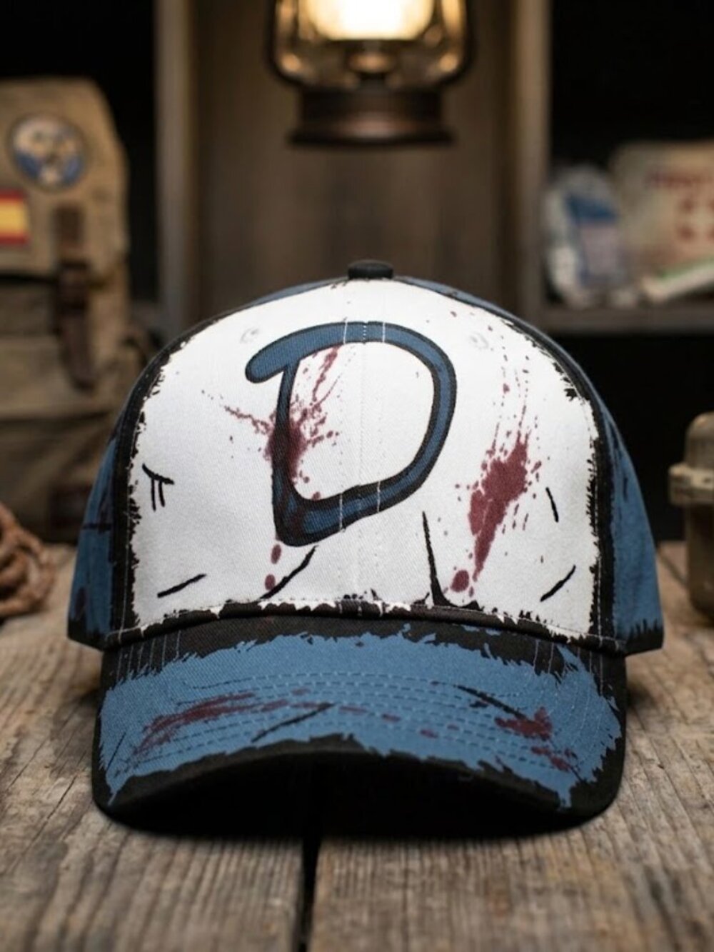 Clementine Hat Walking Dead Blood Stain Dirt Baseball Cap Video Game Cosplay New
